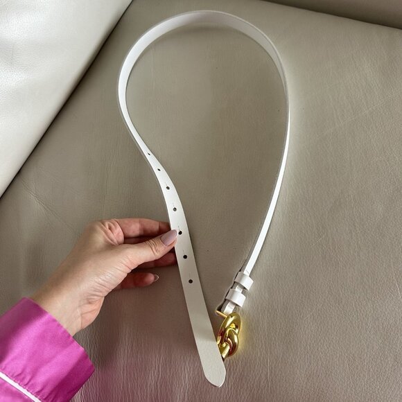 NEW SOURCE UNKNOWN BELT WHITE GOLD - Picture 4 of 7